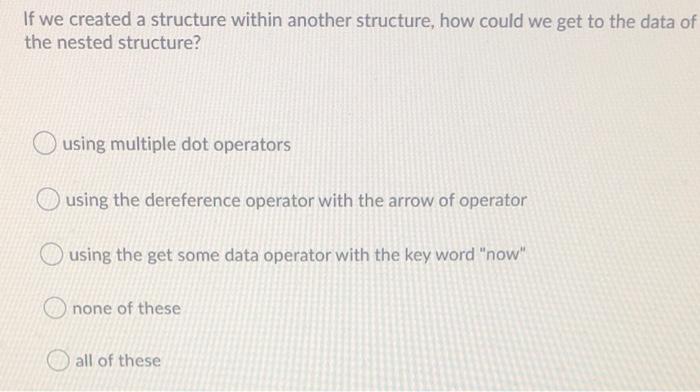 c++ If we created a structure within another structure, how could we