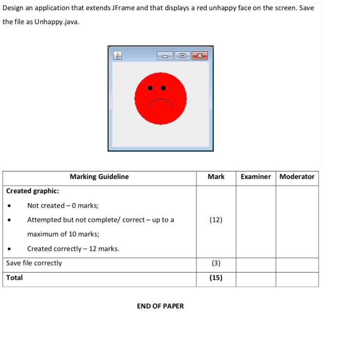  Please do it in Netbeans application, not in paper, read Carefully