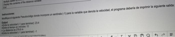 10 in the time variable. Multiply speed by time and store the