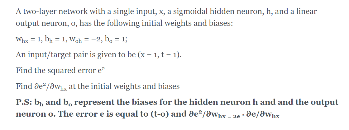  A two-layer network with a single input, x, a sigmoidal hidden