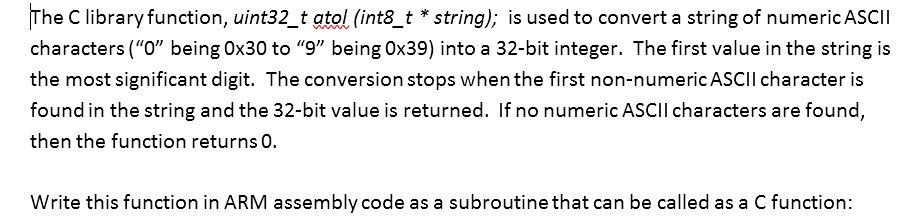  The C library function, uint32_t atol (int8_t * string); is used