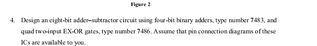 Figure 2 4. Design an eight-bit adder-subtractor circuit using four-bit binary