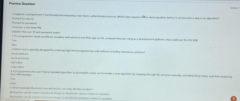  Practice Question Prompt for user ID. Prompt for passwerd. Generate a
