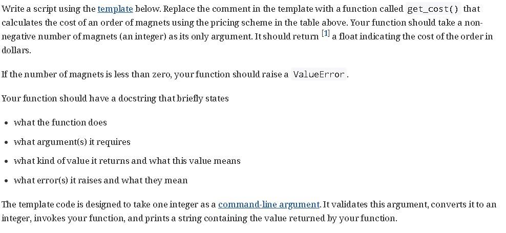 particular magnet at a base price of $0.75 but offers bulk pricing