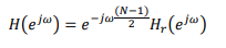 = FIRdesign (, , ) where h is the causal FIR filter's