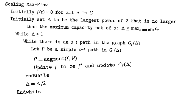 after each -scaling phase. In addition, state the max flow and the