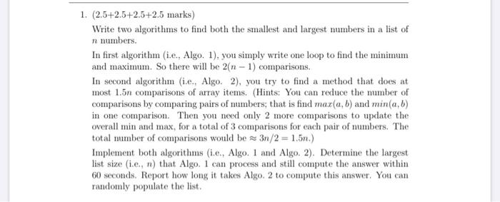please do this in java source code 1. (2.5+2.5+2.5+2.5 marks) Write two