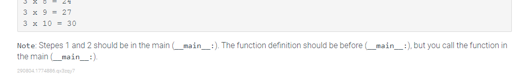 takes the entered number as a parameter, and prints the multiplication table