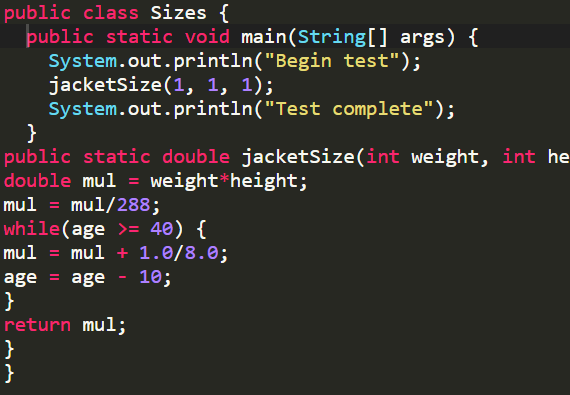 change anycode that is given unsure how to add all four methods