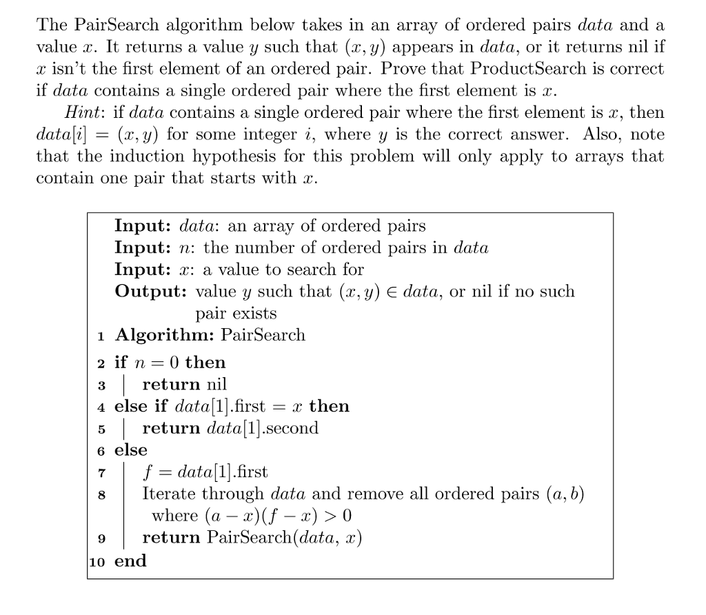 Prove the algorithm given below is correct through Proof of correctness of
