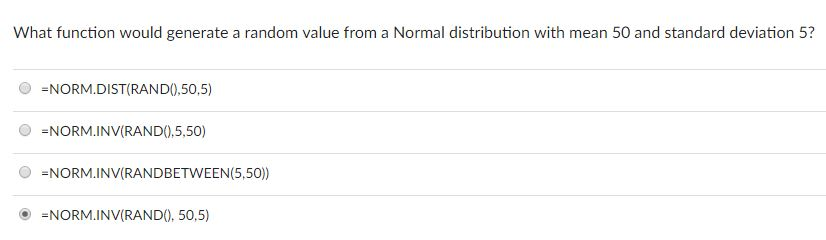  What function would generate a random value from a Normal distribution