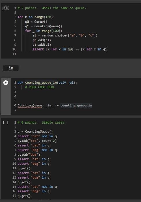 in self.queue: a +- 1[1] 6 7 8 9 10 return a