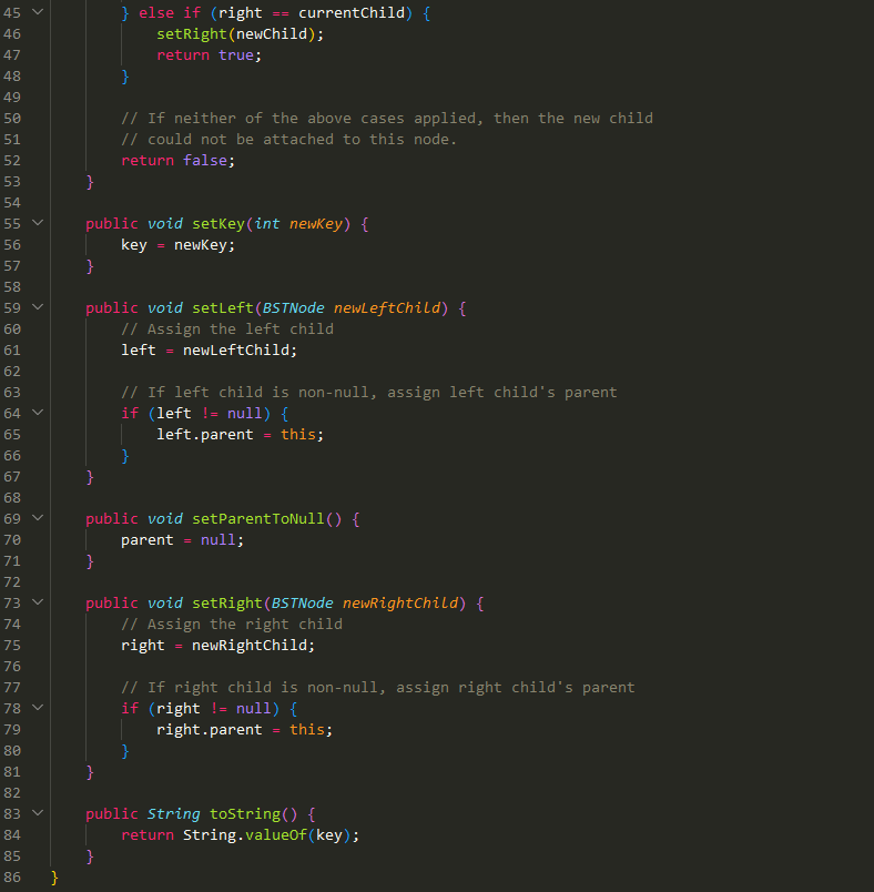search tree node in BinarySearchTree.java. The getNthKey( method is the only abstract