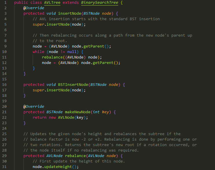 ExtendedAVLTree must have a correct subtreeKeyCount after an insertion or removal operation.