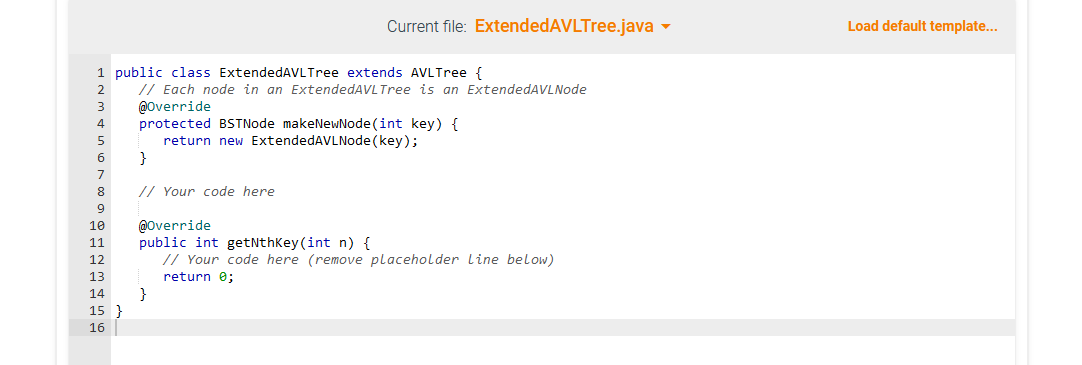 to be correct, and updates the node's subtreeKeyCount appropriately. Overridden methods in