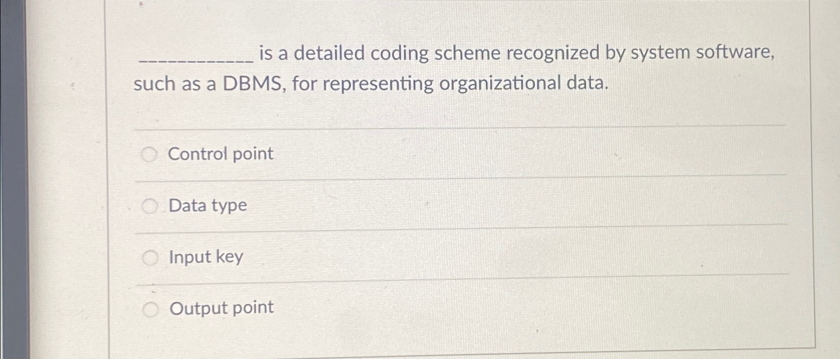  is a detailed coding scheme recognized by system software, such as