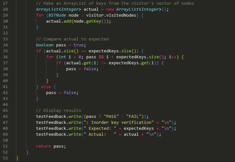 first two tests should pass after completion of step 4. Before proceeding