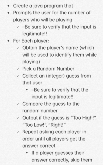  Create a java program that Prompts the user for the number