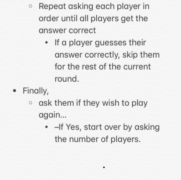 of players who will be playing -Be sure to verify that the