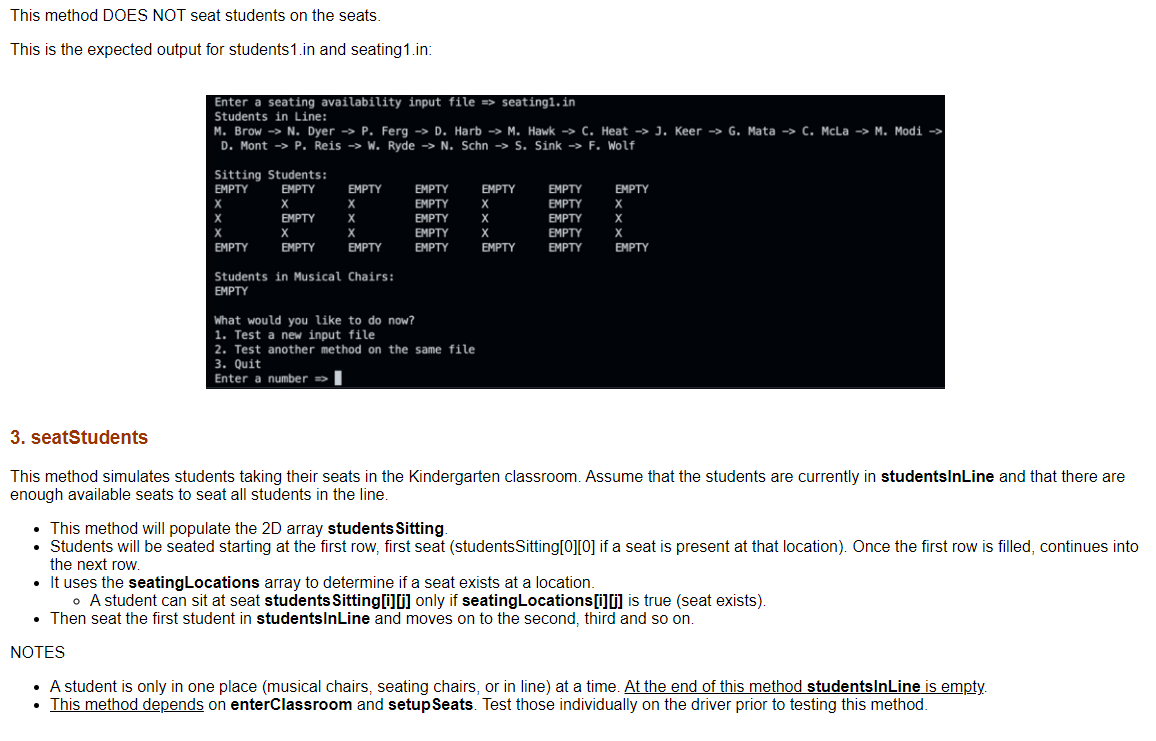 method specifically uses StdRandom.uniform(size) to get a random random that represents a