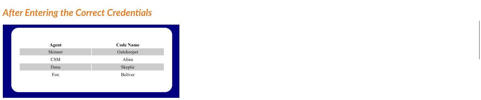 spies folder: index.php 4. In the index.php file: 1. Create a standard