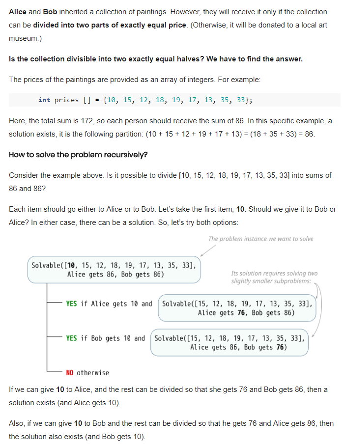  c++ program, use recursion! Alice and Bob inherited a collection of