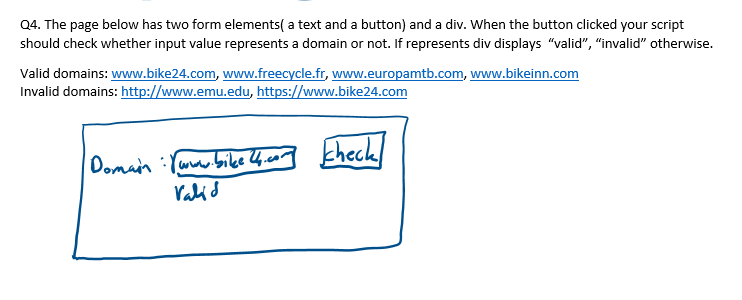  Q4. The page below has two form elements( a text and