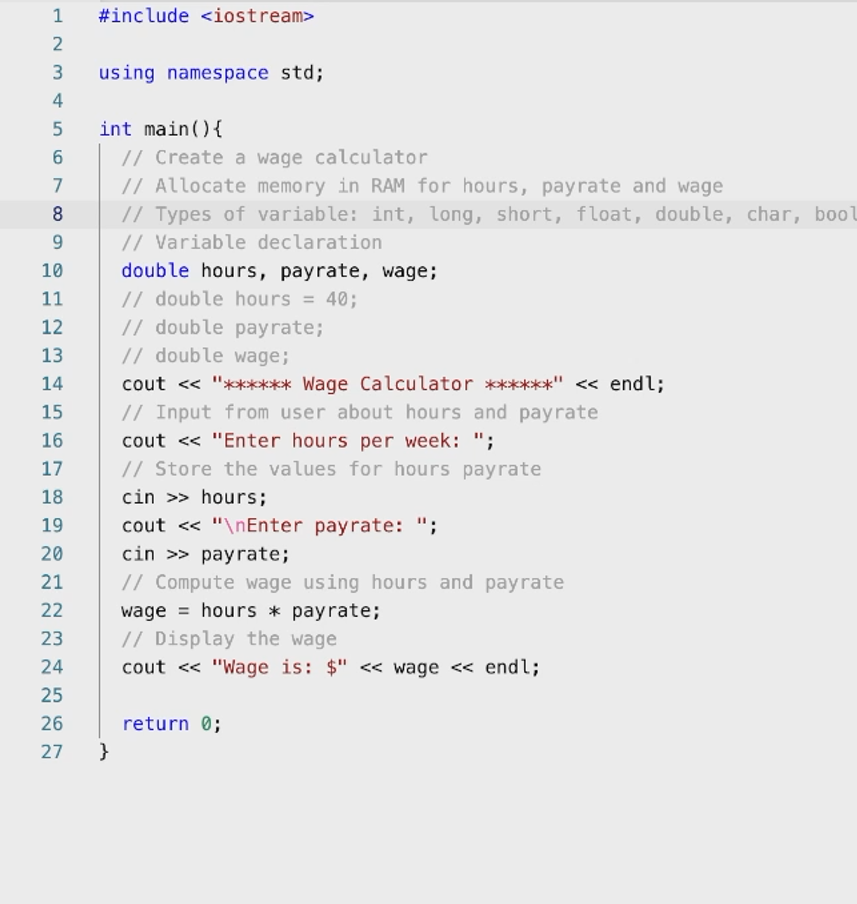 C++ Can someone help create a program to calculate and display the