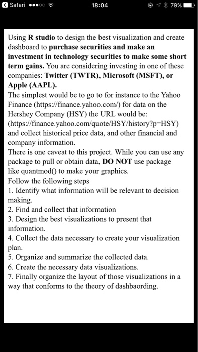  Using R studio to perform the task. Using R studio to