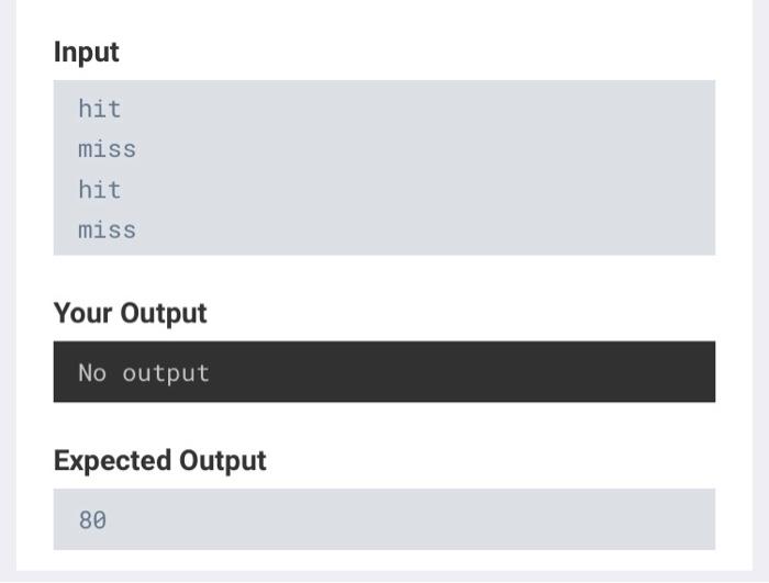 to shoot an object and can hit or miss it. The player