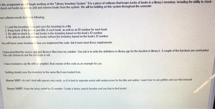 /* Bonus: Keep array sorted and use binary search! Bonus: getline */