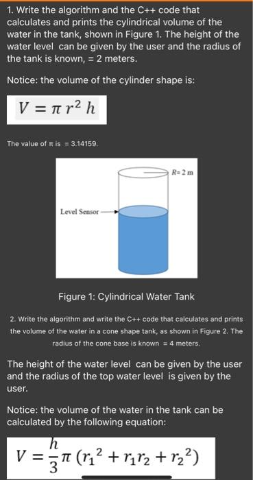 please do it in pdf file 1. Write the algorithm and the