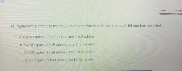 To implement a circuit to multiply 2 numbers, where each number