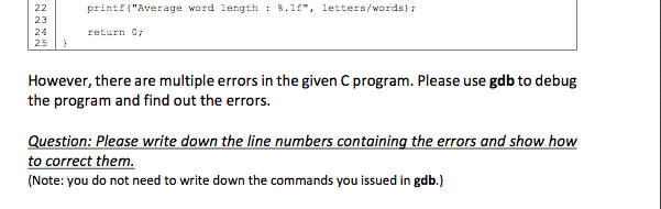 This program is used to calculate the average word length for a