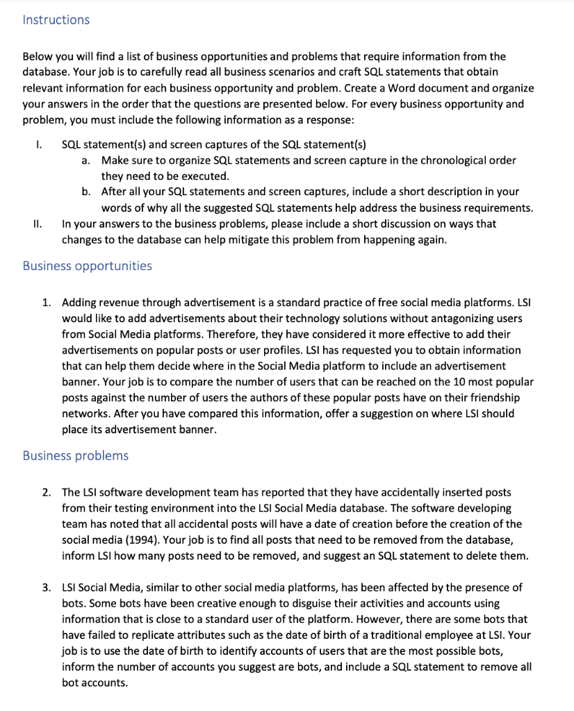 how the information can help the business to make informed decisions. C.