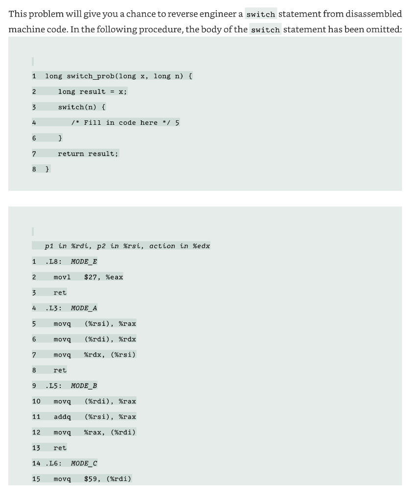 You must fill the C programming code in the following format