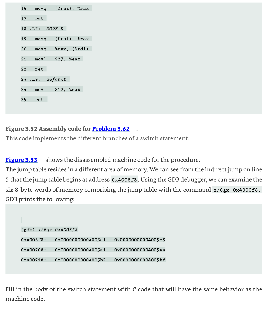 below: This problem will give you a chance to reverse engineer a