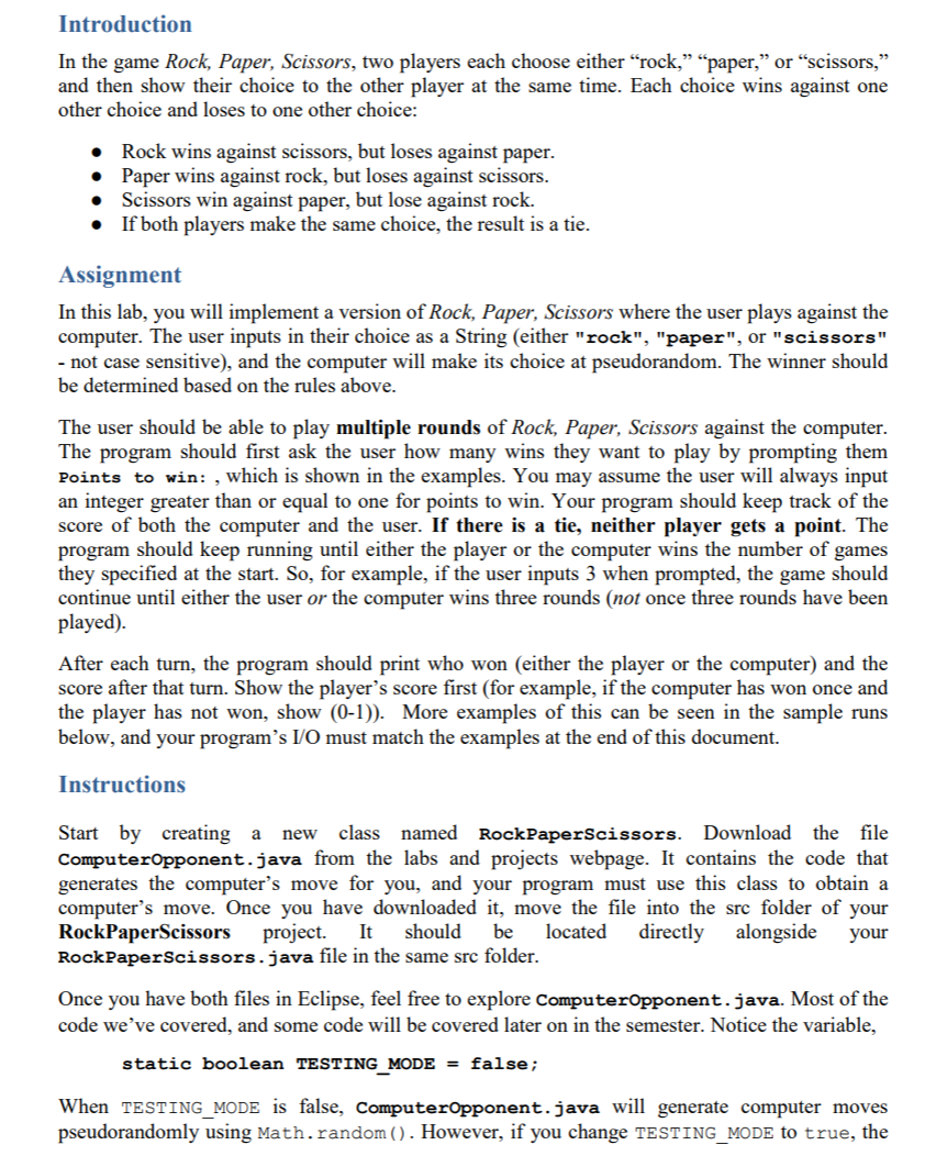 Need help writing a code in Java: Here is file: /** *