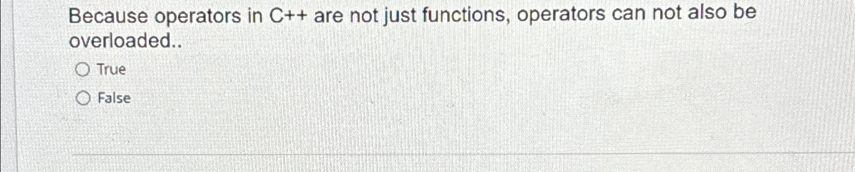  Because operators in C++ are not just functions, operators can not
