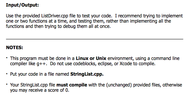 and removing strings, displaying and searching the list, // reversing and copying