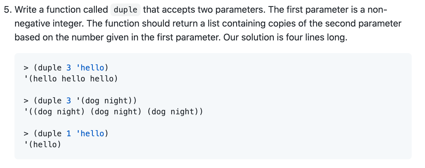  Please write this in Racket programming language without using for-loops 5.