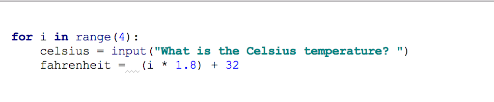 PYTHON - Convert celsius to fareheight. I'm having problems figuring out the