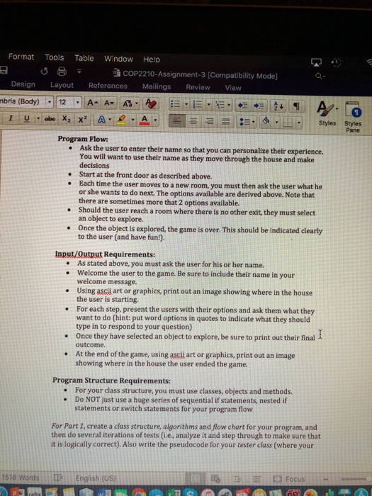  This is for COP2210. I have to create an algorithm first