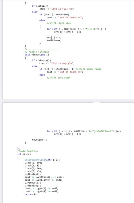 e): Replace the element at index i with element e and return