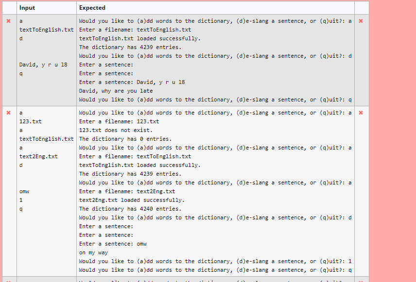 def countNames(l): d={} for i in range(len(l)): names=l[i].split() if len(names)==2: if names[0]