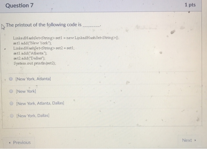 displays Green The program cannot compile, because the last) method is not