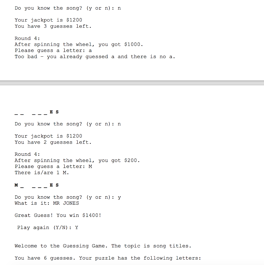 example, if the secret phrase is computer science and the letters c