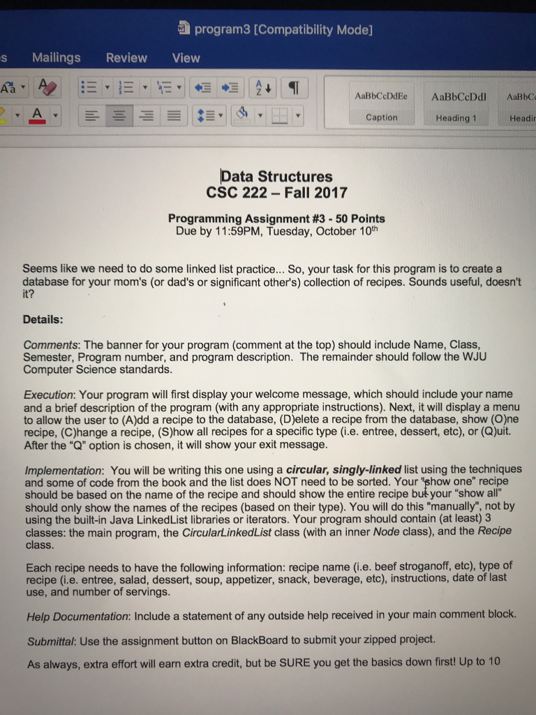 Hi, can you help me with my programming assignment for my data