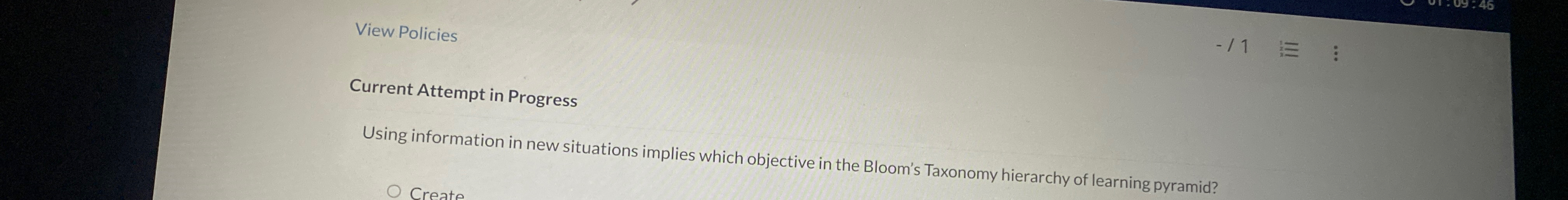  View Policies Current Attempt in Progress Using information in new situations
