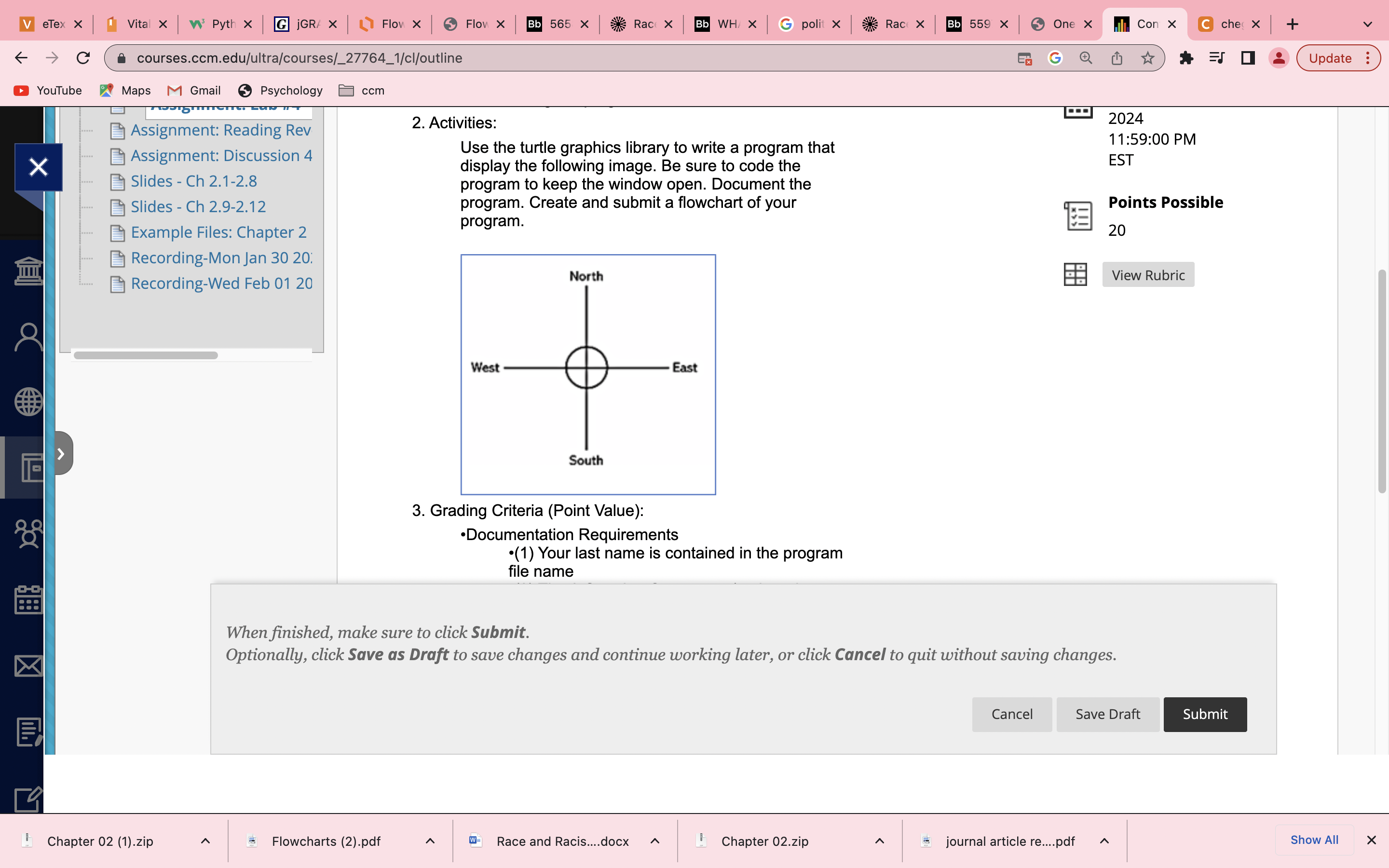  Use the turtle graphics library to write a program that display